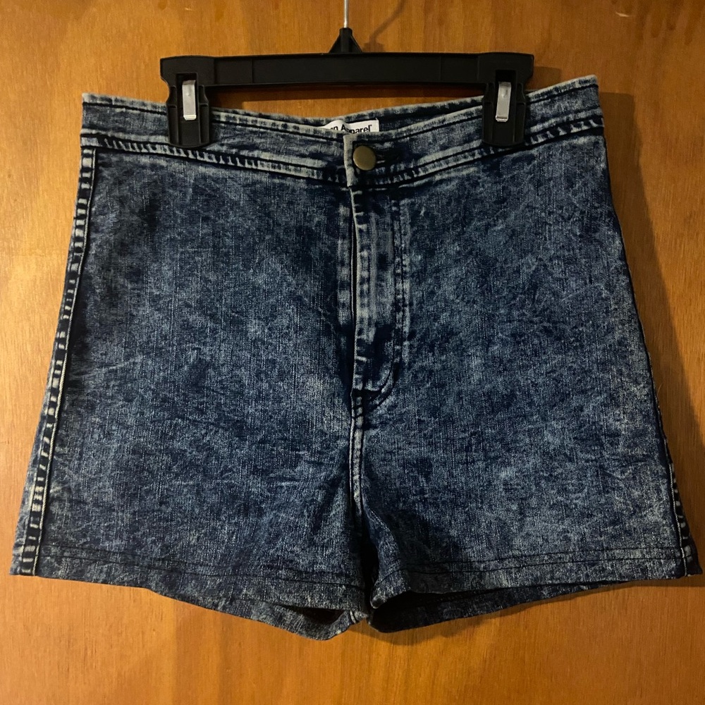 Large dark acid wash American Apparel shorts